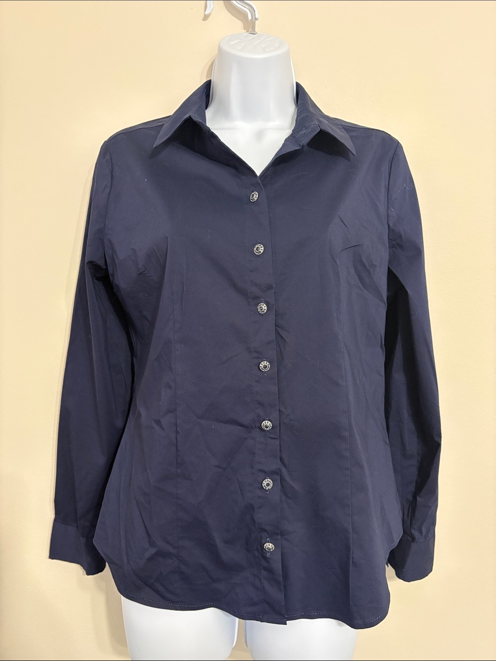 New York & Company Navy Button-Down Shirt